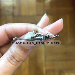 James Avery retired sterling silver swimmer charm large vintage 1.5”